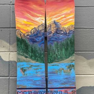 Maroon bells snowboard wall art