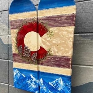 Colorado snowboard decorative wall art