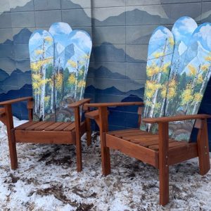 Aspen Forest Mural Snowboard chairs