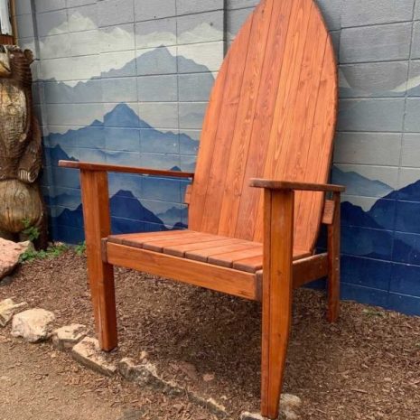 Wooden surfboard inspired Adirondack chair