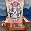 Pastel sugar skull Adirondack ski chair
