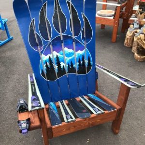 Bear Claw Night Sky Mountain Mural Chair