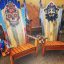 Hand Painted Sugar Skull Adirondack Ski Chair & Tommy Knocker Ski Chair