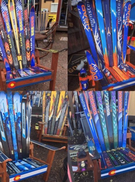 adirondack ski chairs sets