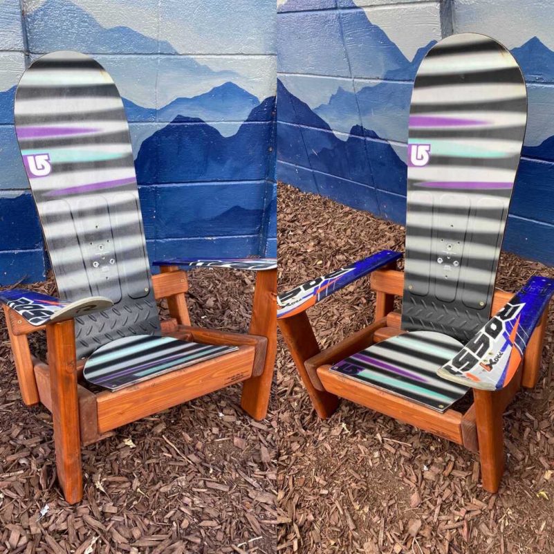 Set of 2 Colorado Flag Ski Chairs, Hand Painted Adirondack Ski Chair, Wood  Patio Chair, Fire-pit Chairs, Unique Gifts, Colorado Chairs 