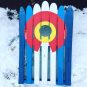 Colorado Flag Corn Hole Ski Board