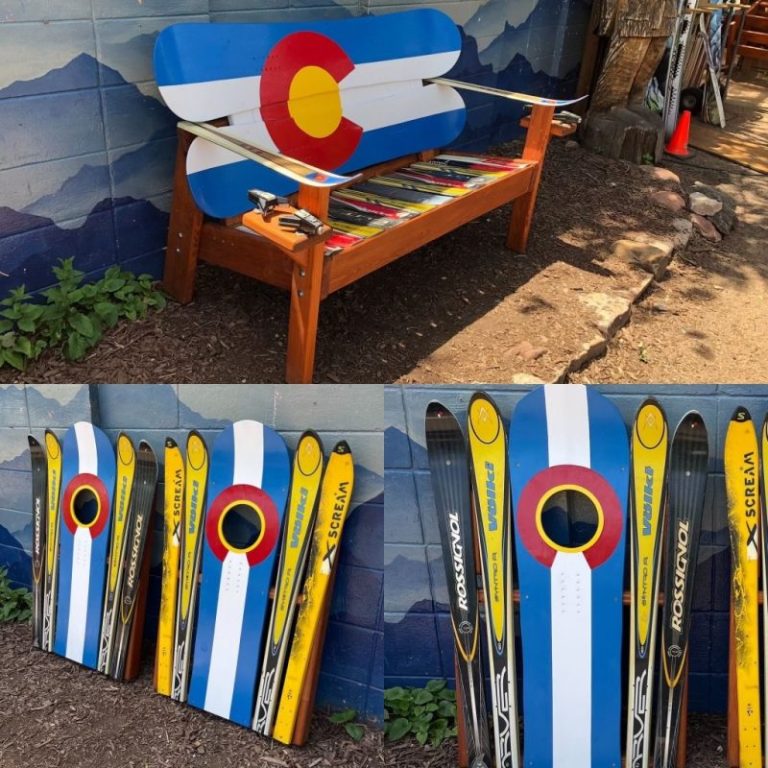 Fun in Colorado Package with Snowboard Bench and Cornhole – Set of 2