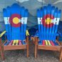 Classic Colorado flag Adirondack ski chairs