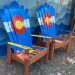 Classic Colorado flag Adirondack ski chairs