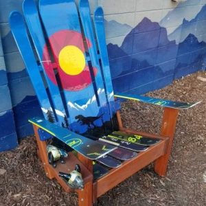 Colorado t rex mural Adirondack hybrid ski/snowboard chair