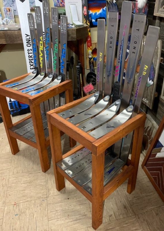 Volant Steel Ski Bar Stools – Set of 2
