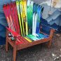 Rainbow ski bench