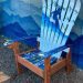 Snowy mountain skier Adirondack ski chair