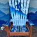 Snowy mountain skier Adirondack ski chair
