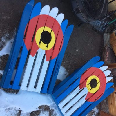 Colorado ski cornhole boards