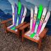 Kids sized Adirondack ski chairs