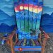 Mom and cub bear Colorado mural Adirondack ski chair