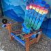 Mom and cub bear Colorado mural Adirondack ski chair