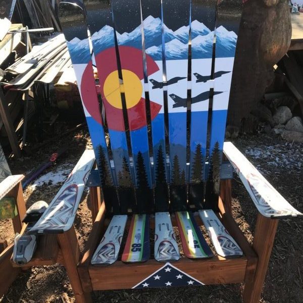 USAF Air Force Fighter Jets Themed Adirondack Ski Chair