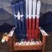 Texas state flag wooden ski chair