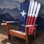 Texas state flag wooden ski chair