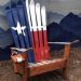 Texas state flag wooden ski chair