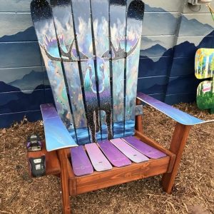 Mystic Moose Mural Adirondack Ski Chair