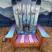 Mystic Moose Mural Adirondack Ski Chair