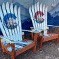 White Colorado Adirondack ski chairs
