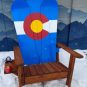 Colorado flag Adirondack snowboard chair
