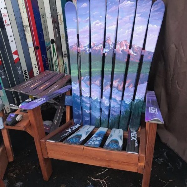 Grand Teton National Park Adirondack Ski Chair