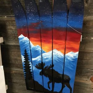 Moose Mountain Mural Ski Wall Art