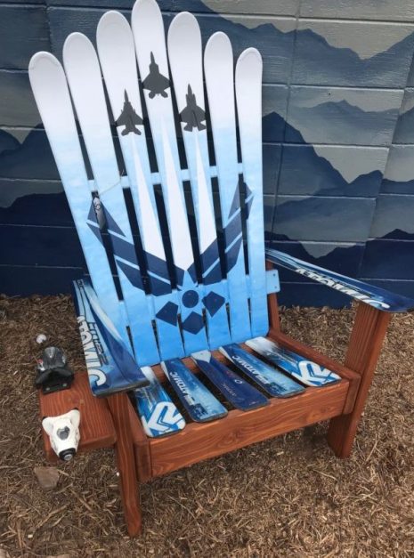 USAF Air Force Fighter Jets Themed Adirondack Ski Chair