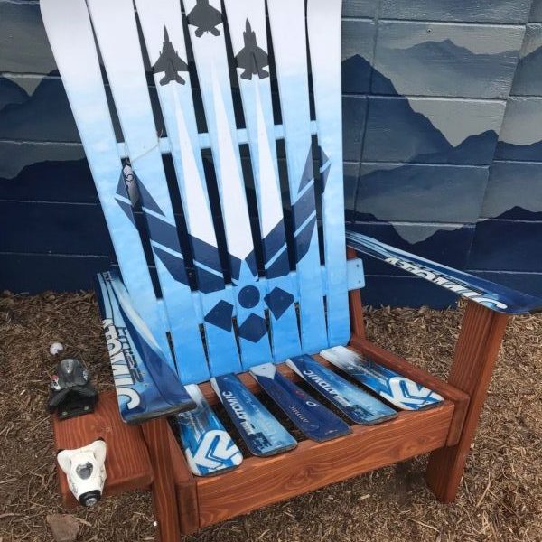 USAF Air Force Fighter Jets Themed Adirondack Ski Chair