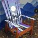 Purple starry ski Colorado Adirondack hybrid ski/snowboard chairs