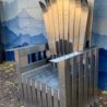 Stainless steel Adirondack ski throne