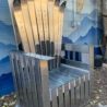 Stainless steel Adirondack ski throne