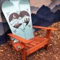 Sage Green Crossed arrow Heart & Deer Snowboard chair