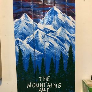 The Mountains are Calling Ski Wall Art