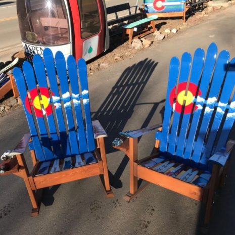 IMG_3778-e1553476863731 Set of 2 - Colorado Flag Mountain Stripe Adirondack Ski Rocking Chairs