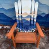 Mountain Mural Blue hybrid Adirondack Ski/Snowboard Chair