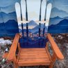 Mountain Mural Blue hybrid Adirondack Ski/Snowboard Chair