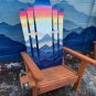 Mystic mountain sunset hybrid Adirondack snowboard chairI