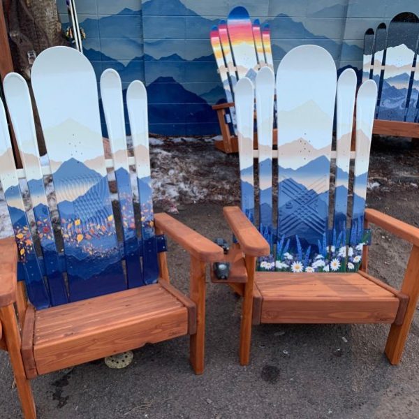 Mystic mountain field hybrid Adirondack snowboard chair