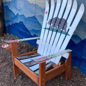 California Flag Adirondack Ski Chair Variation