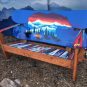 Colorado Bear Mural Adirondack Snowboard Bench