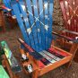 Navy Blue Crossed Arrows Adirondack Ski Chair
