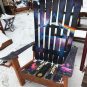 Dark Side of the Moon Pink Floyd themed Adirondack Ski Chair