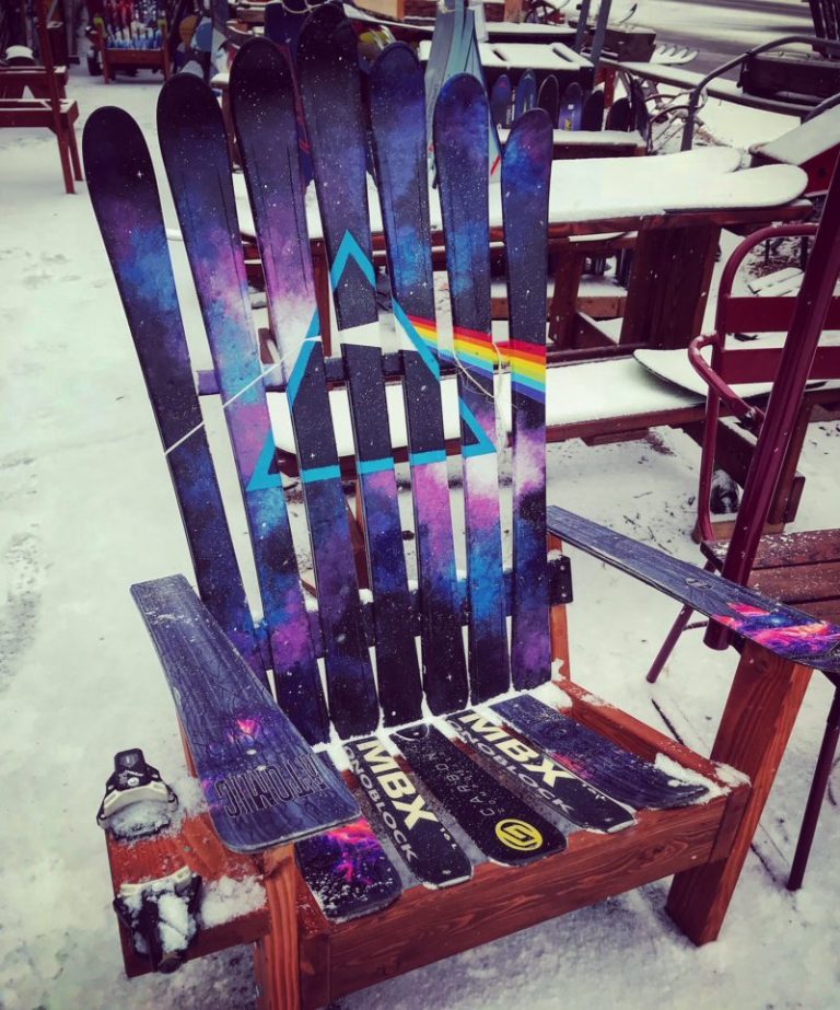 Dark Side of the Moon Adirondack Ski Chair