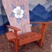 Wooden Grain Columbine Flower Adirondack Snowboard chair
